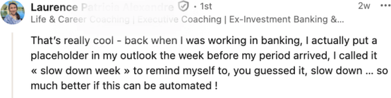 A woman’s LinkedIn comment about Nadi