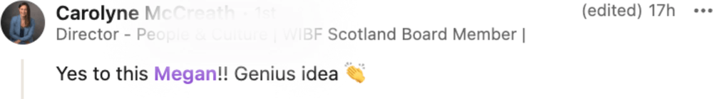 A woman’s LinkedIn comment about Nadi